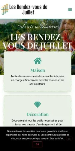 Anteprima del sito Les Rendez-vous de Juillet, media di Francia per articoli sponsorizzati