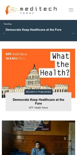 Anteprima del sito Meditech Today, media di Stati Uniti per articoli sponsorizzati