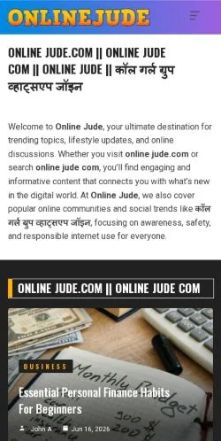 Podgląd witryny OnlineJude, medium z kraju Stany Zjednoczone do artykułów sponsorowanych