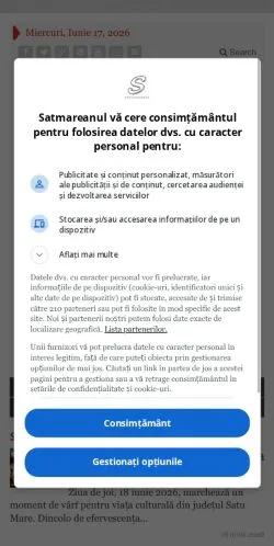 Podgląd witryny Satmareanul, medium z kraju Rumunia do artykułów sponsorowanych