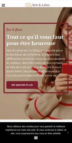 Anteprima del sito Sew & Laine, media di Francia per articoli sponsorizzati