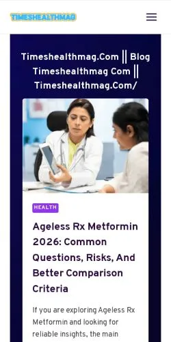Anteprima del sito Times Health Mag, media di Stati Uniti per articoli sponsorizzati