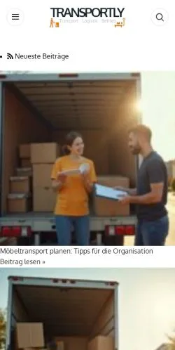 Podgląd witryny Transportly, medium z kraju Austria do artykułów sponsorowanych