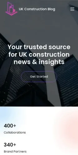Anteprima del sito UK Construction Blog, media di Regno Unito per articoli sponsorizzati