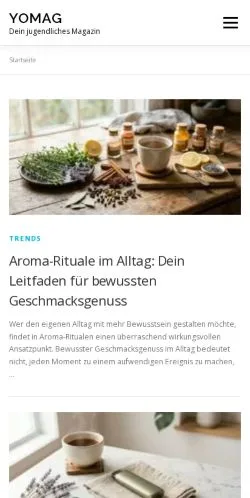 Anteprima del sito Yomag, media di Germania per articoli sponsorizzati