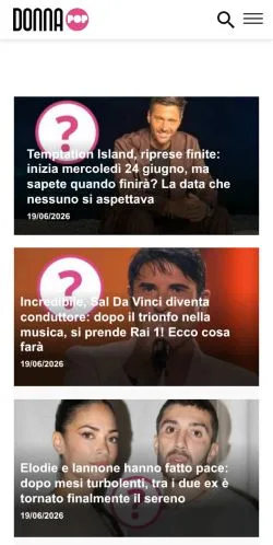 Anteprima del sito DonnaPOP, media di Italia per articoli sponsorizzati