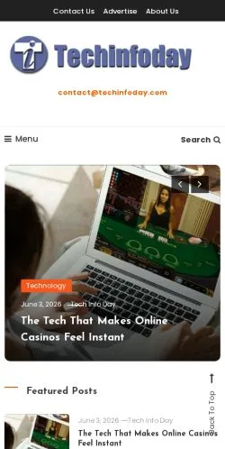 Anteprima del sito Techinfoday, media di Stati Uniti per articoli sponsorizzati