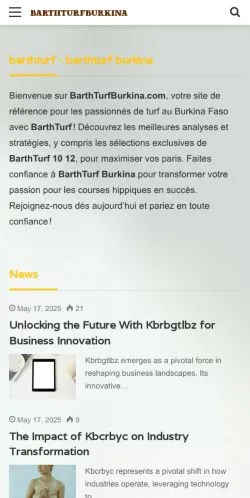スポンサード記事向けのアメリカ合衆国メディア、Barthturf Burkinaのサイトプレビュー