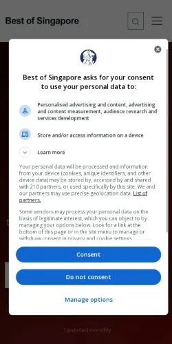 Anteprima del sito BestOf Singapore, media di Stati Uniti per articoli sponsorizzati