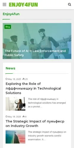 スポンサード記事向けのアメリカ合衆国メディア、Enjoy4funのサイトプレビュー