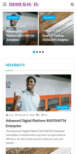 スポンサード記事向けのアメリカ合衆国メディア、Hdhub4utvのサイトプレビュー