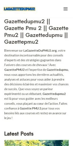 スポンサード記事向けのアメリカ合衆国メディア、La Gazette Du PMU2のサイトプレビュー