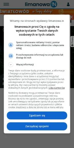 Podgląd witryny Limanowa, medium z kraju Indie do artykułów sponsorowanych