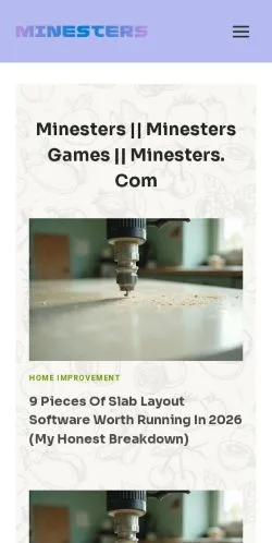 Aperçu du site Minesters, média de États-Unis pour articles sponsorisés