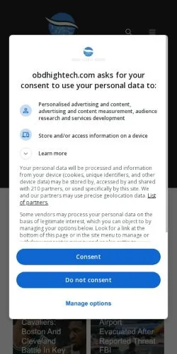 スポンサード記事向けのアメリカ合衆国メディア、OBD High Techのサイトプレビュー