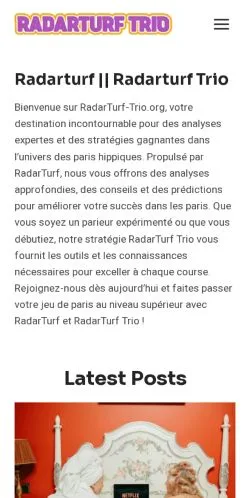 Anteprima del sito Radarturf Trio, media di Stati Uniti per articoli sponsorizzati