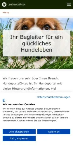 Anteprima del sito Hundeportal24, media di Germania per articoli sponsorizzati