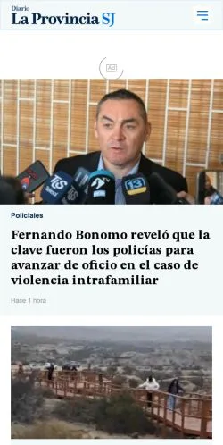 스폰서 기사용 스페인 매체 Diario La Provincia San Juan 사이트 미리보기