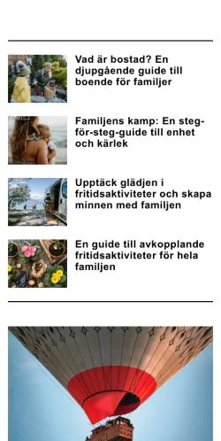 Anteprima del sito allaifamiljen.se, media di Svezia per articoli sponsorizzati