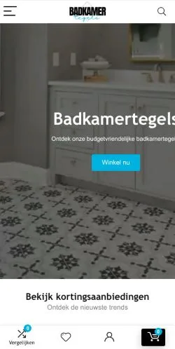 Podgląd witryny Badkamer-Tegels, medium z kraju Holandia do artykułów sponsorowanych