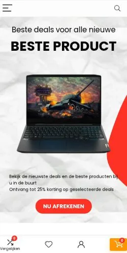 Pré-visualização do site Black Friday Deals, meio de Países Baixos para artigos patrocinados