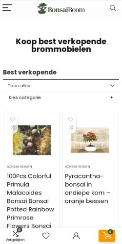 Anteprima del sito Bonsai Boom, media di Paesi Bassi per articoli sponsorizzati