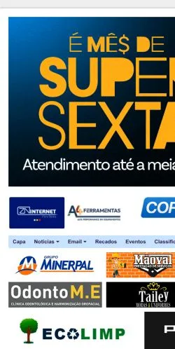 Podgląd witryny Correio do Ar, medium z kraju Brazylia do artykułów sponsorowanych