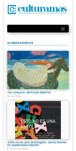 Anteprima del sito Culturamas, media di Spagna per articoli sponsorizzati