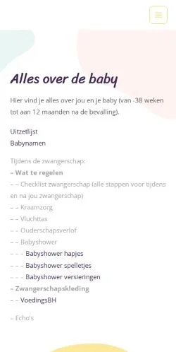 Vorschau der Website De Baby, Medium aus Niederlande für gesponserte Artikel