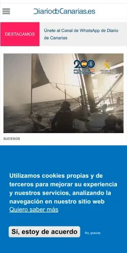 Anteprima del sito Diario de Canarias, media di Spagna per articoli sponsorizzati