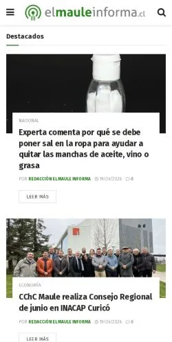 Podgląd witryny El Maule Informa, medium z kraju Hiszpania do artykułów sponsorowanych