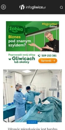 Anteprima del sito Infogliwice, media di Polonia per articoli sponsorizzati