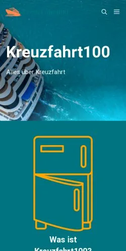 Anteprima del sito Kreuzfahrt100, media di Germania per articoli sponsorizzati