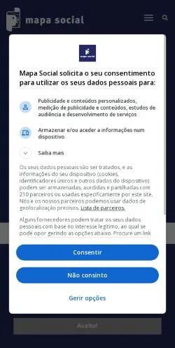 Vista previa del sitio Mapa Social, medio de Portugal para artículos patrocinados