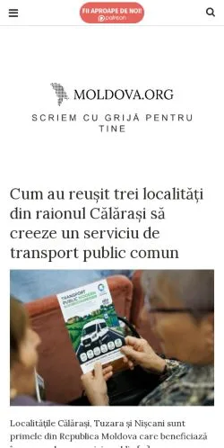 Podgląd witryny Moldova, medium z kraju Rumunia do artykułów sponsorowanych