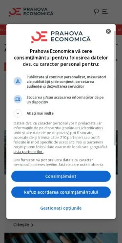 Anteprima del sito Prahova Economica, media di Romania per articoli sponsorizzati
