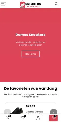 Anteprima del sito Sneakers Voor Dames, media di Paesi Bassi per articoli sponsorizzati