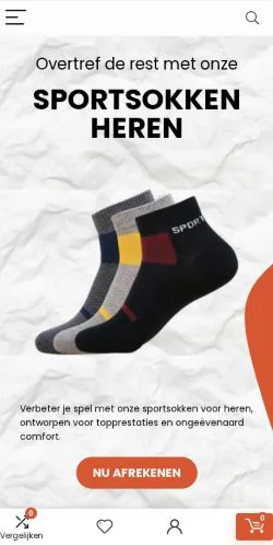 Podgląd witryny Sokken Heren, medium z kraju Holandia do artykułów sponsorowanych
