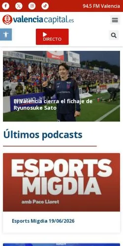 Anteprima del sito Valencia Capital Radio, media di Spagna per articoli sponsorizzati