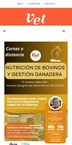 Anteprima del sito VET Comunicaciones, media di Argentina per articoli sponsorizzati