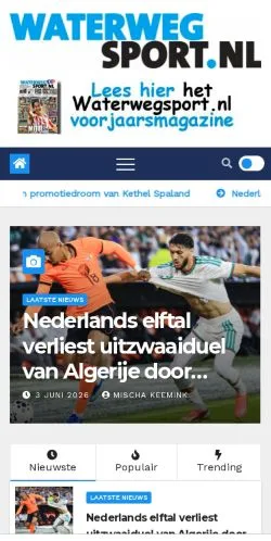 Anteprima del sito Waterwegsport, media di Paesi Bassi per articoli sponsorizzati