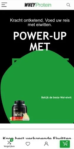 Anteprima del sito Whey Protein, media di Paesi Bassi per articoli sponsorizzati