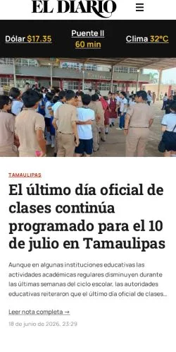 Voorbeeld van de site Diario Laredo, medium uit Spanje voor gesponsorde artikelen
