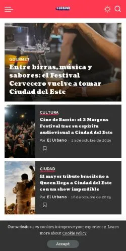 Anteprima del sito El Urbano, media di Spagna per articoli sponsorizzati