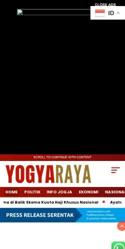 Podgląd witryny Yogyaraya, medium z kraju Indonezja do artykułów sponsorowanych