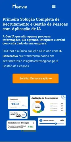 Anteprima del sito Menvie, media di Brasile per articoli sponsorizzati