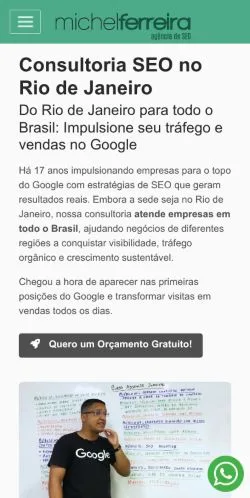 스폰서 기사용 브라질 매체 Michel Ferreira 사이트 미리보기