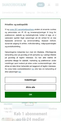 Anteprima del sito SkanderborgLIV → Få overblikket her, media di Danimarca per articoli sponsorizzati