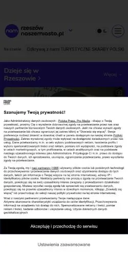 Podgląd witryny Rzeszów Nasze Miasto, medium z kraju Polska do artykułów sponsorowanych