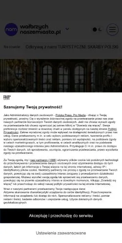 Anteprima del sito Wałbrzych Nasze Miasto, media di Polonia per articoli sponsorizzati